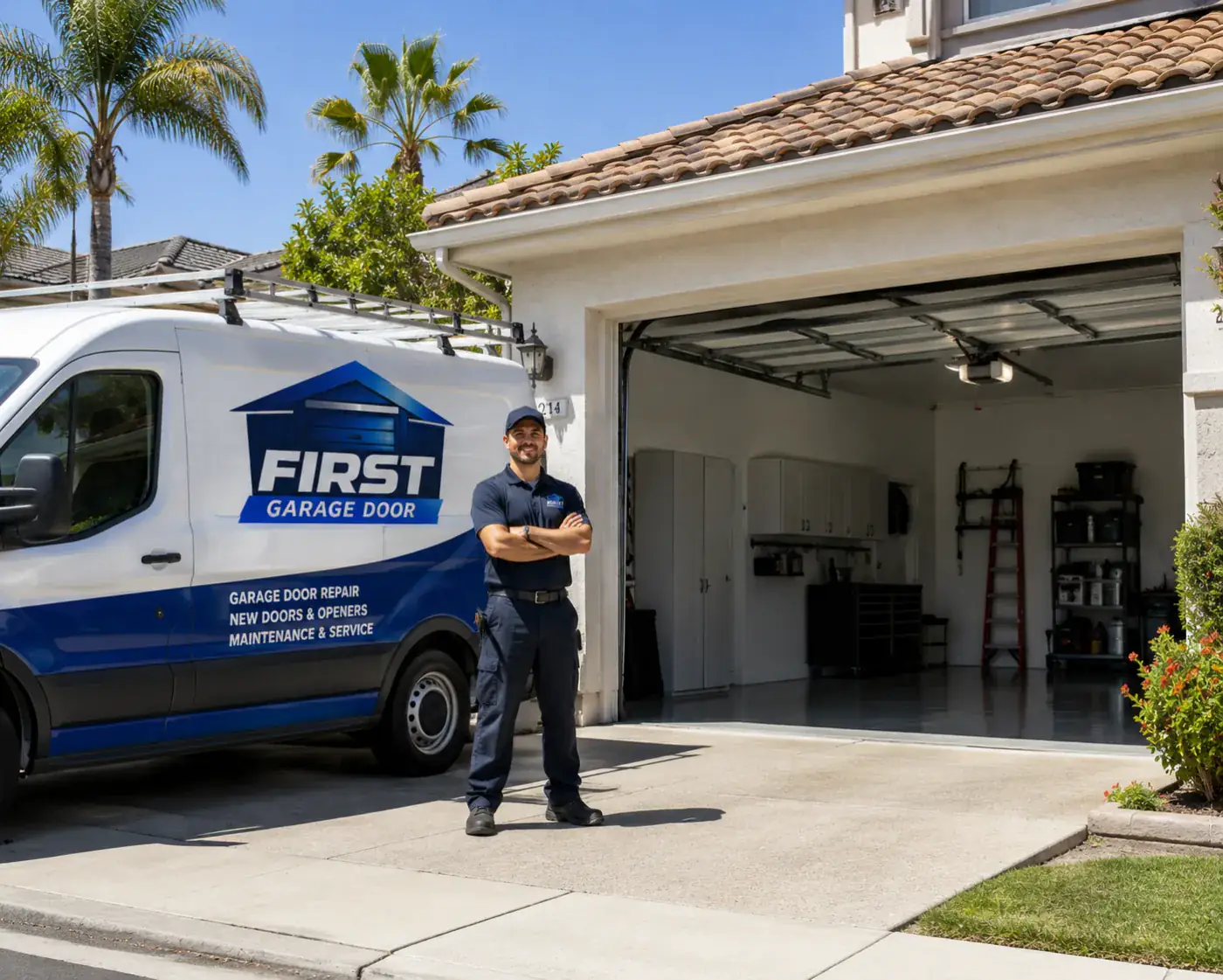 residential garage door opener repair Orange County