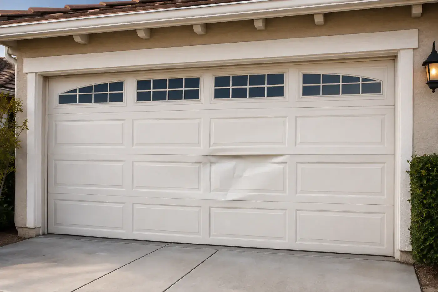 Damaged garage door panel replacement