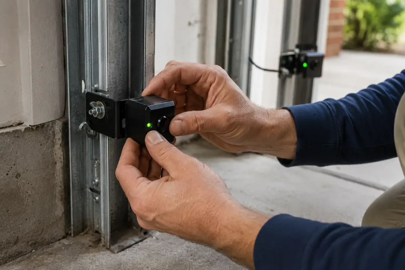 Garage door sensor alignment service
