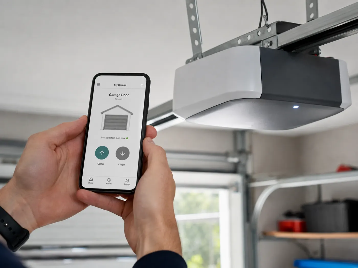 WiFi garage door opener setup